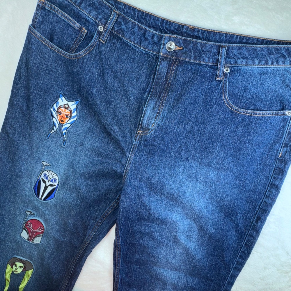 Her Universe Star Wars Rebels Jeans Women 19 Blue Ahsoka Embroidered Vintage Fit